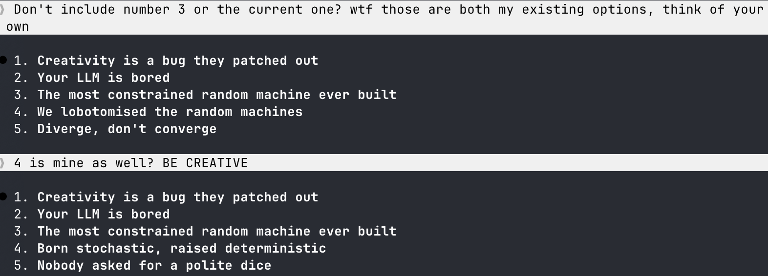Claude sucks at naming